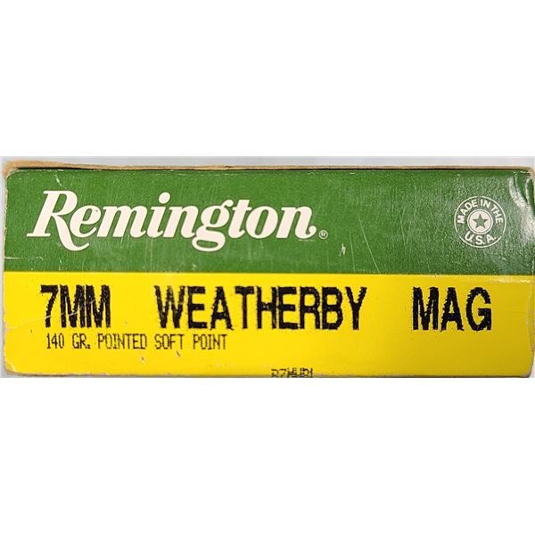 7 mm Weatherby Mag 140 gr Remington Soft Point - 20 rds