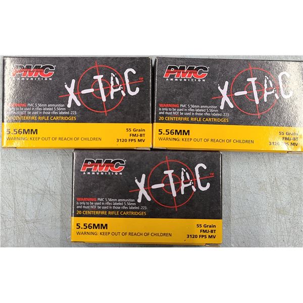 556 Nato 55 gr PMC X-Tac FMJ-BT - 60 rds
