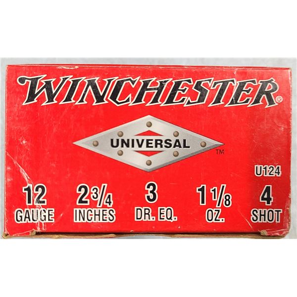 12 ga Winchester Universal 2 3/4 in #4 Shot - 25 rds