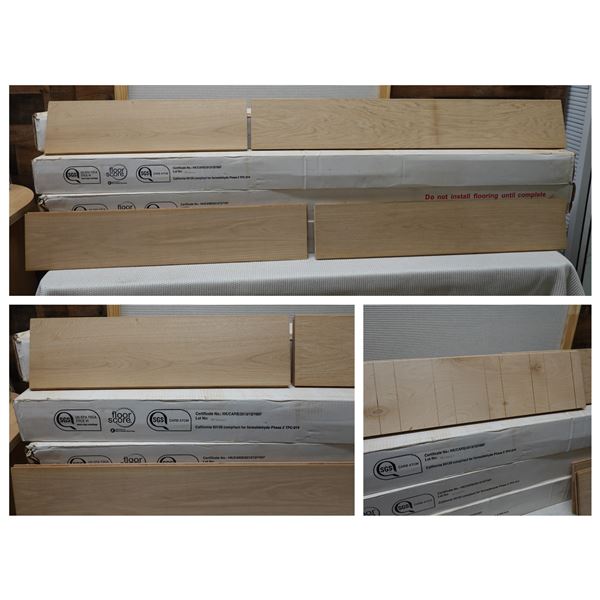 Qty 163 sq. ft. SCS Global Floor Score Unfinished Oak Flooring, 7 Boxes, Retail $1302