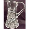 Image 2 : VINTAGE CUT CRYSTAL PITCHER - FLORAL DESIGN - Appr