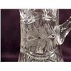 Image 3 : VINTAGE CUT CRYSTAL PITCHER - FLORAL DESIGN - Appr