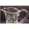 Image 5 : VINTAGE CUT CRYSTAL PITCHER - FLORAL DESIGN - Appr