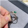 Image 3 : 18K Gold Emerald and Diamond Ring