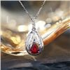 Image 2 : 18K Gold Teardrop Ruby Pendant