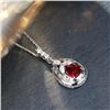 Image 3 : 18K Gold Teardrop Ruby Pendant