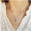Image 7 : 18K Gold Sapphire and Diamond Pendant