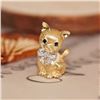 Image 1 : 18K Gold Cat Diamond Pendant