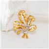 Image 2 : 18K Gold Diamond Floral Pendant