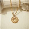Image 1 : 18K Gold Diamond Circle Pendant