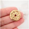 Image 2 : 18K Gold Ruby Medallion Pendant