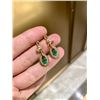 Image 4 : 18K Gold Emerald Stud Earrings