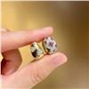 Image 3 : 18K Gold Ruby Double-Sided Earrings