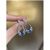 Image 1 : 18K Gold Sapphire Earrings