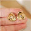 Image 1 : 18K Gold Diamond Firework Earrings