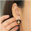 Image 6 : 18K Gold Onyx Earrings