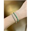 Image 6 : 18K Gold Emerald Bracelet