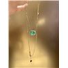 Image 1 : 18K Gold Emerald Necklace