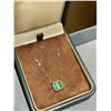 Image 4 : 18K Gold Emerald Necklace
