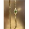 Image 1 : 18K Gold Peridot Cuban Link Necklace