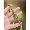 Image 5 : 18K Gold Peridot Cuban Link Necklace