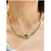 Image 9 : 18K Gold Peridot Cuban Link Necklace