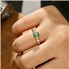 Image 4 : 18k Gold Emerald Ring