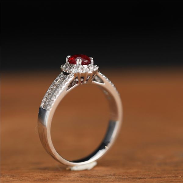 18k Gold Ruby and Diamond Ring