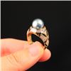 Image 4 : 18K Gold Tahitian Pearl Ring
