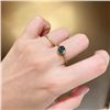 Image 2 : 18k Gold Green-Blue Sapphire Ring Set
