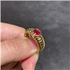 Image 2 : 18K Gold Ruby Ring