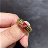 Image 3 : 18K Gold Ruby Ring