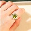 Image 4 : 18K Gold Peridot Ring