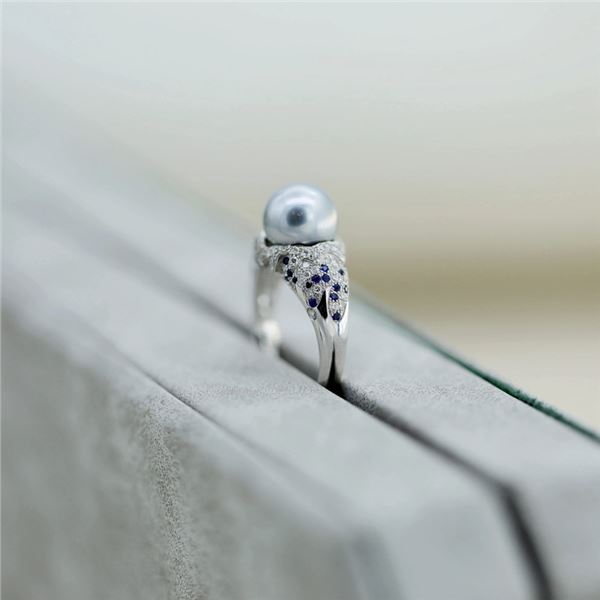 18K Gold Tahitian Pearl Ring