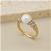 Image 1 : 18K Gold Pearl Ring