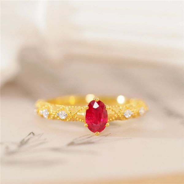 18K Gold Ruby Ring