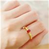 Image 4 : 18K Gold Ruby Ring