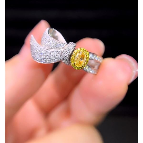 Delicate Butterfly Wing Diamond Ring