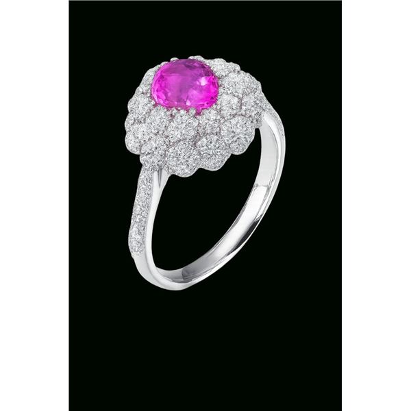 Natural Unheated Pink Sapphire Ring
