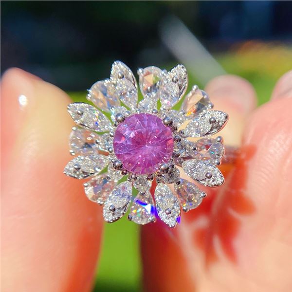 Natural Unheated Pink Sapphire Ring