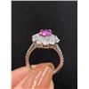 Image 2 : Natural Unheated Pink Sapphire Straight Band Ring