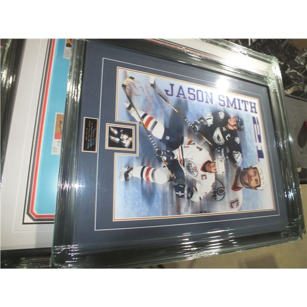 Signed Jason Smith Edmonton Oilers Hockey Picture