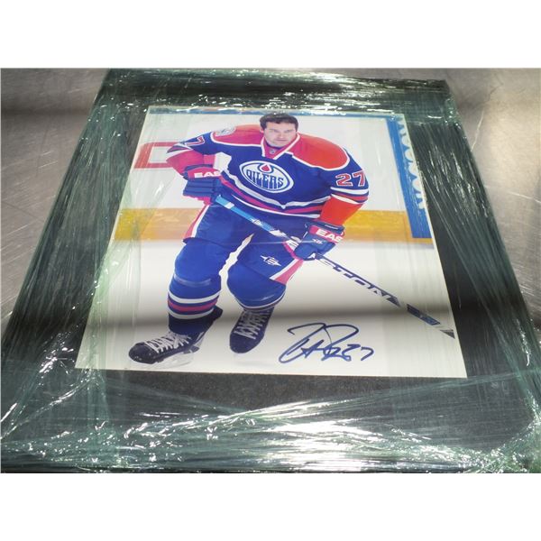 Signed Dustin Penner Edmonton Oilers Hockey Picture