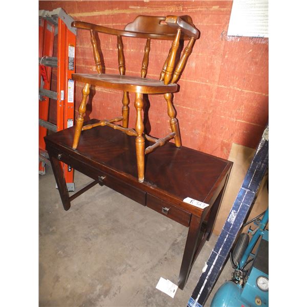 Wooden Desk & Chair