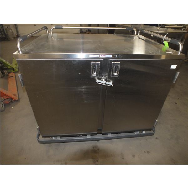 Large Dbl Sided Stainless Steel Catering Cart On Wheels