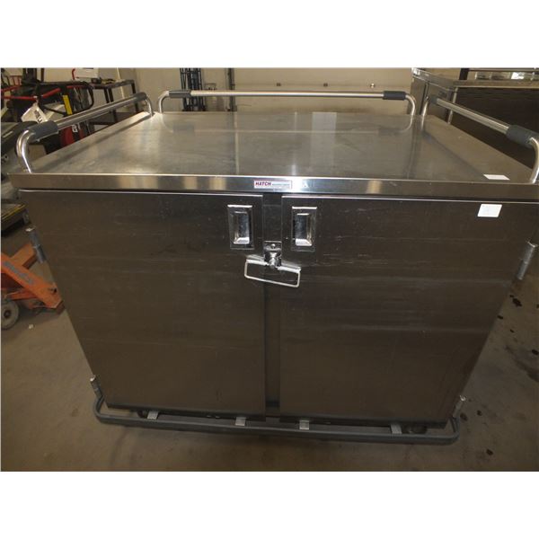 Large Dbl Sided Stainless Steel Catering Cart On Wheels