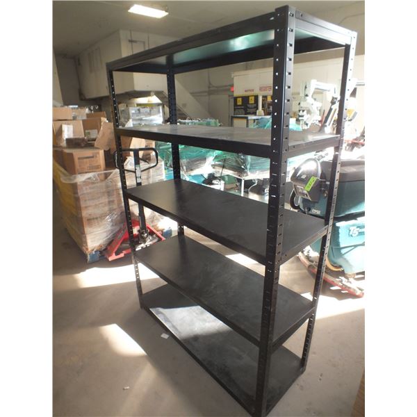 3 Black Metal Storage Shelves