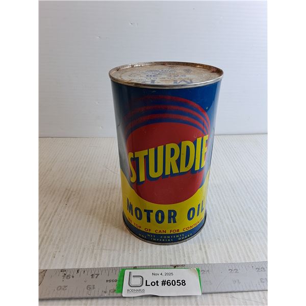 Sturdy Motor Oil Can (Full - Can't Ship)