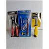 Image 3 : Linoleum Knife,Tin Snips,Hose Clamp Pliers,Flashlight,(2) Rolls of Rope and more as pictured