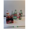 Image 1 : (3) Glass Empty Coca-Cola Bottles,(1) Plastic Coca-Cola Bottle, 6 Filled Bottles Glass (Cannot ship)